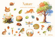 Slow Reading. Watercolor clipart, an Education Illustration by Polli Deeva (Thumbnail 7 of 12)