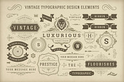 Vintage Typographic Design Elements, an Object Graphic by Vasya Kobelev (Thumbnail 3 of 5)