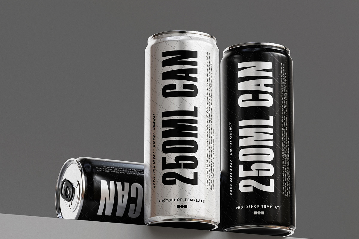 250ml Can Mockup, a Cups & Container Mockup by Brand Earth (Photo 4 of 4)