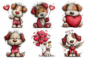 Whimsical Valentines Dog Clipart, an Illustration by Daily.Designs (Thumbnail 5 of 8)