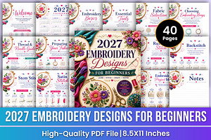 2027 Embroidery Designs for Beginner, a Stationery Template by Mustafiz