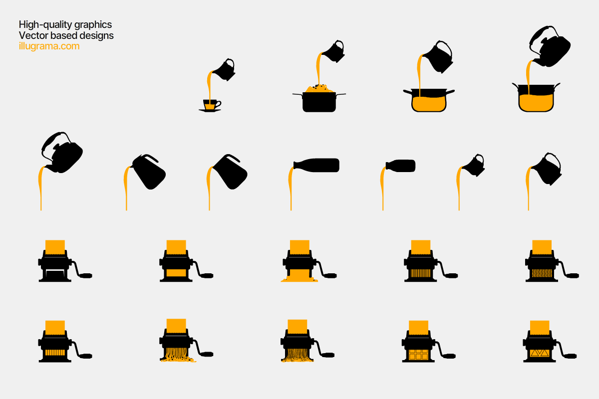 Italian Pasta - Modern Graphics, a Food Illustration by illugrama (Photo 11 of 13)