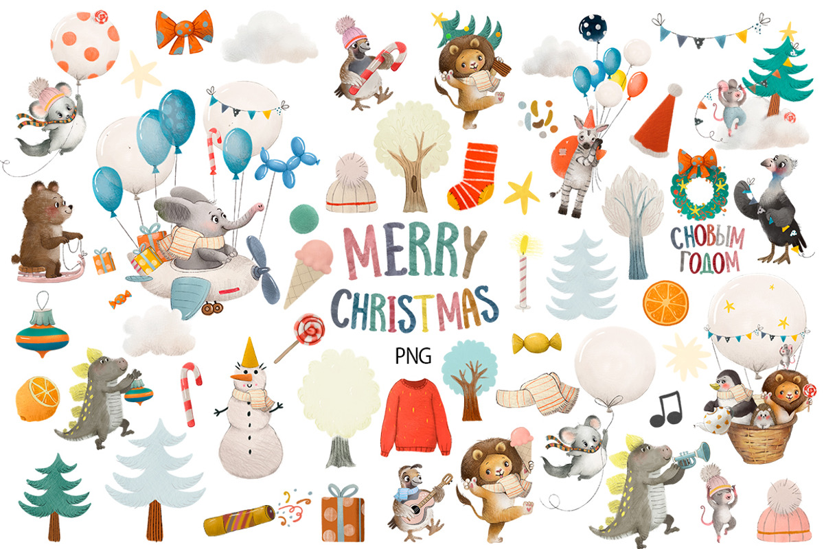 Cute Christmas Animals, an Animal Illustration by TanyaSchuka (Photo 14 of 15)