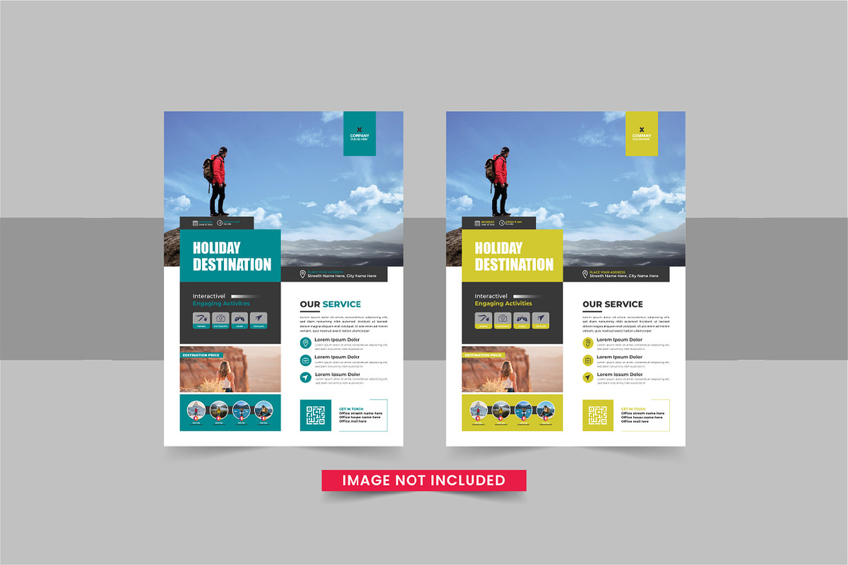 Travel flyer or travel poster bundle, a Flyer Template by Pavel_design (Photo 4 of 11)