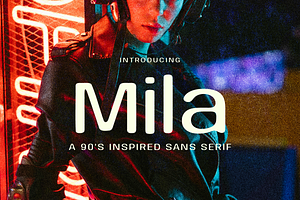Mila: A 90's inspired cyberpunk font