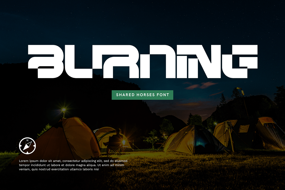 Shared Horses - Cyber Display Font, a Sans Serif Font by 177Studio (Photo 5 of 8)