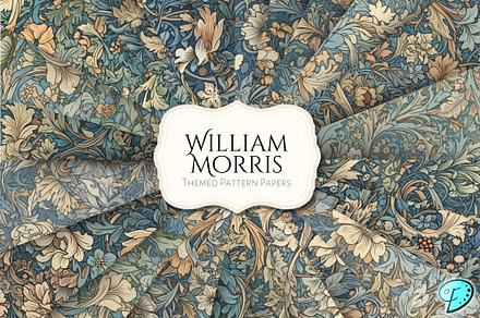 William Morris Seamless Patterns, a Pattern Graphic by Emily Designs