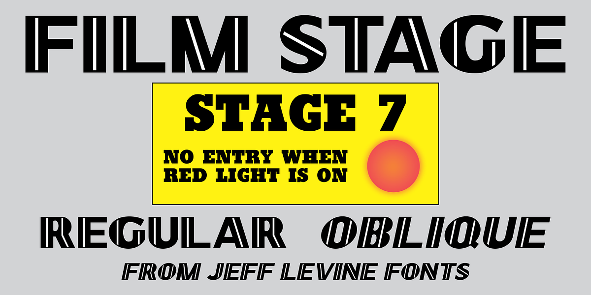 Film Stage JNL, a Sans Serif Font by Jeff Levine Fonts (Photo 1 of 5)