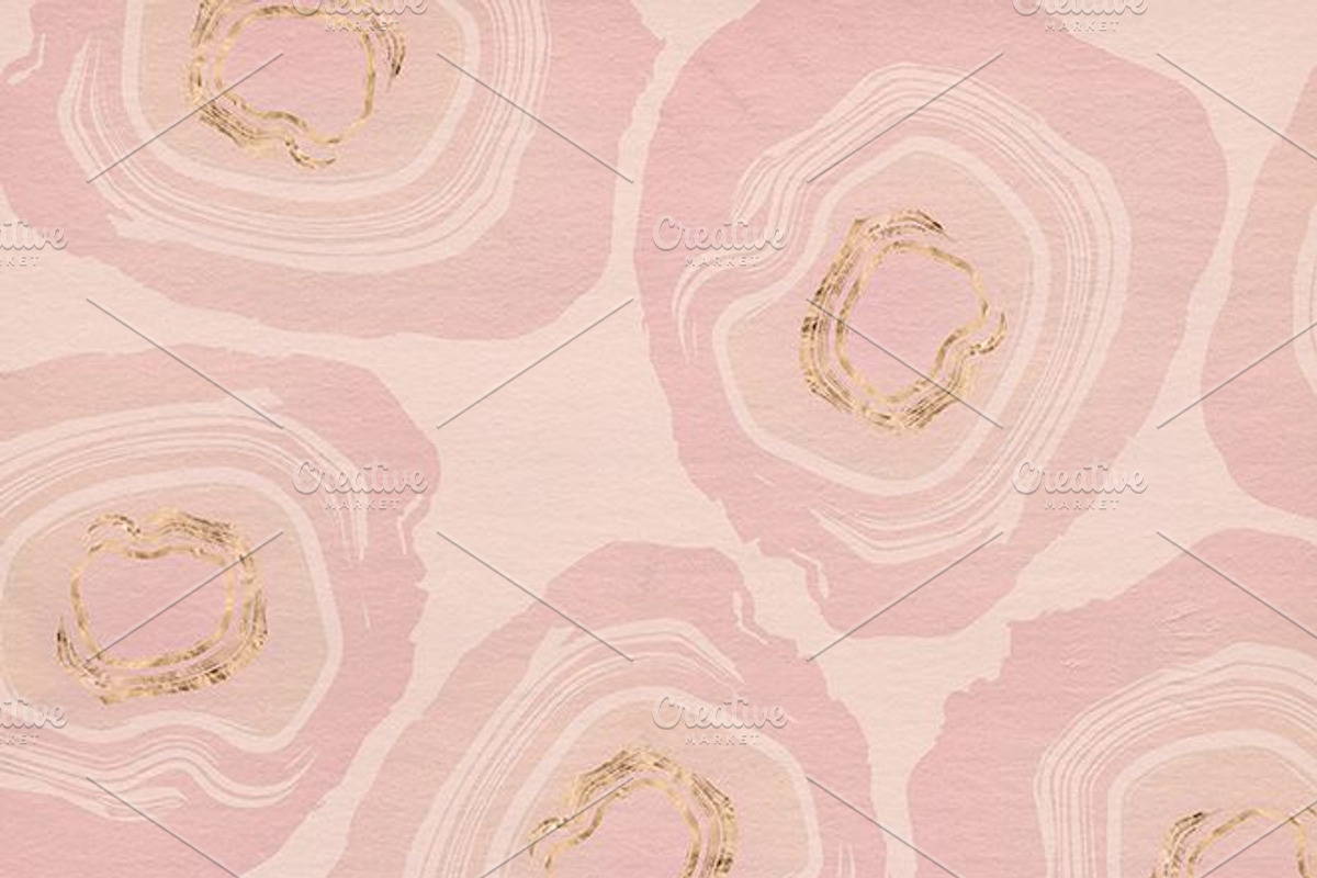 Tourmaline Sliced Gold & Watercolors, a Pattern Graphic by Blixa 6 Studios (Photo 5 of 6)