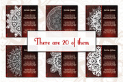 Vintage greeting cards with mandala, a Templates & Theme by BEZIL-ART (Thumbnail 4 of 5)