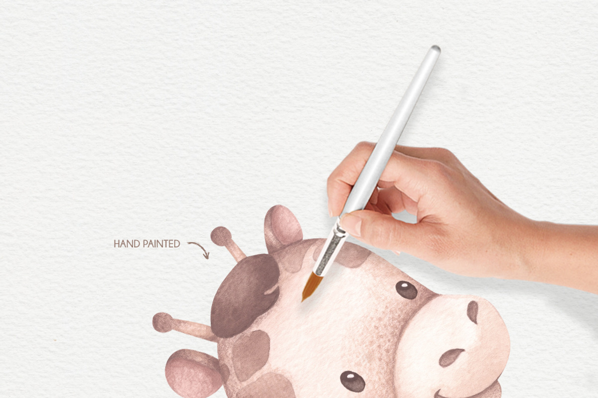 Safari Friens - Watercolor Clipart, an Illustration by Gau Silva Studio (Photo 4 of 5)