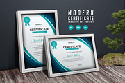 422. Modern Certificate Template, a Stationery Template by CreativeRezwan (Thumbnail 1 of 3)