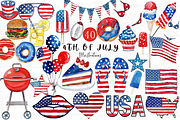 4th of July Patriotic Clipart, a Decorative Illustration by Paper Artsthetics (Thumbnail 1 of 3)