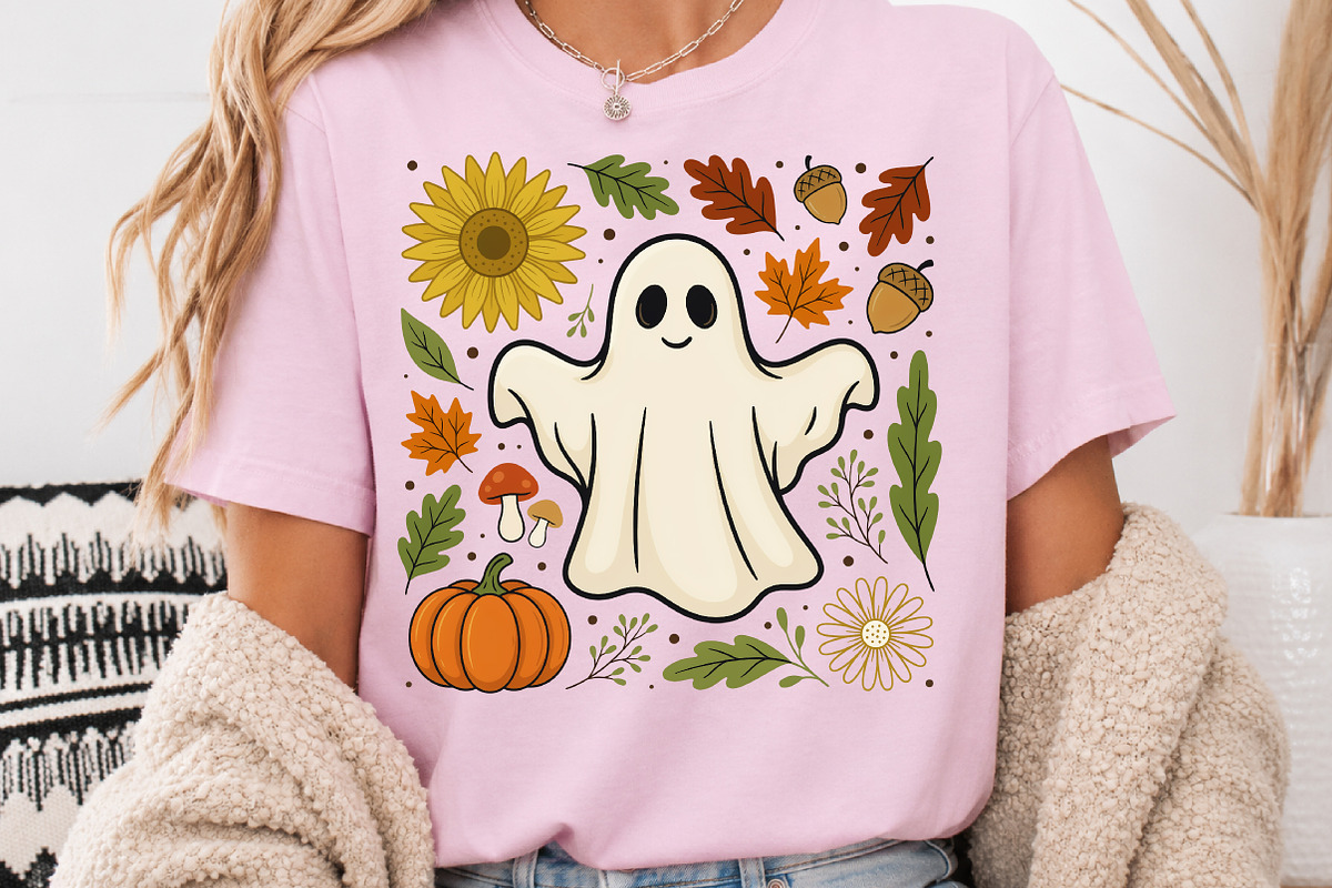 Cute Fall Ghost Sublimation, Autumn, a Seasonal Illustration by Rose Art (Photo 5 of 6)
