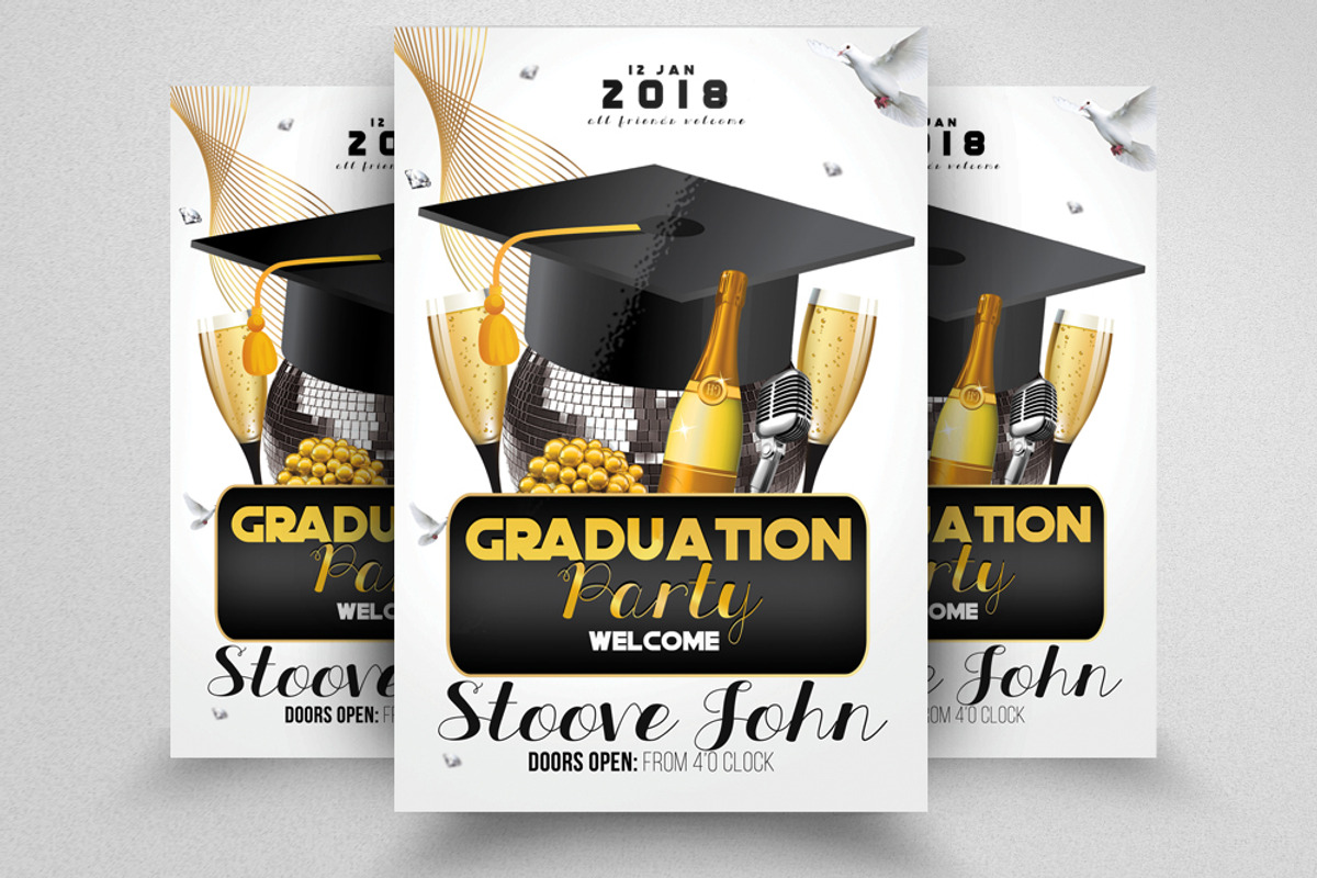 Graduation Party Flyer Template, a Flyer Template by Design Up (Photo 1 of 2)