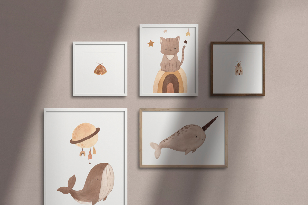 CELESTIAL nursery. Boho collection, an Animal Illustration by OlliArtDesign (Photo 4 of 6)