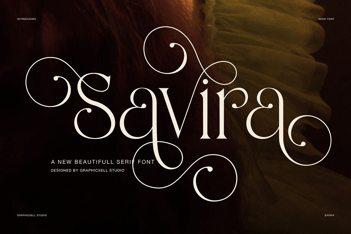 Savira Elegant Serif Font, a Serif Font by Graphicxell (Photo 1 of 8)