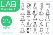 Laboratory Tube and FLask Icons, a Healthcare Illustration by Designfour (Thumbnail 1 of 7)