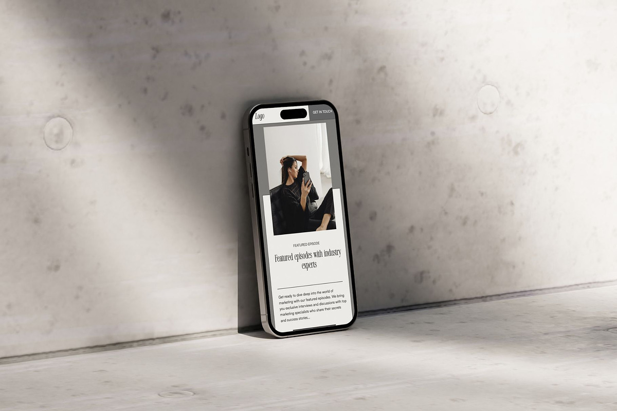 Showit Podcast page Add on, a Landing Page Template by Digital&Chic (Photo 5 of 6)