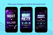 Neon Night Party Instagram Story, a Templates & Theme by TemplateCastleStore (Thumbnail 5 of 9)