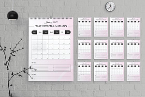 Monthly Planner Layout, a Stationery Template by MightyDesign