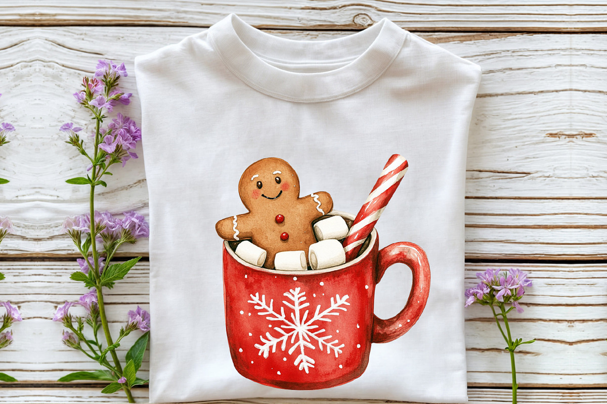 Cute Christmas Gingerbread Man Clipa, an Illustration by Rose Art (Photo 6 of 7)