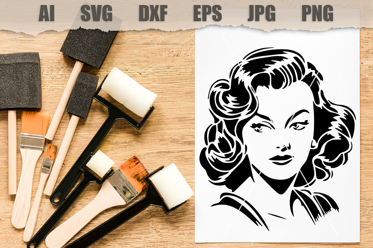 Stencils Woman, a Person Illustration by MARYCRAFTIRIA (Photo 3 of 3)