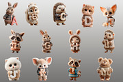 Cozy Woodland Friends, an Animal Illustration by Vika_Softlife (Thumbnail 3 of 12)