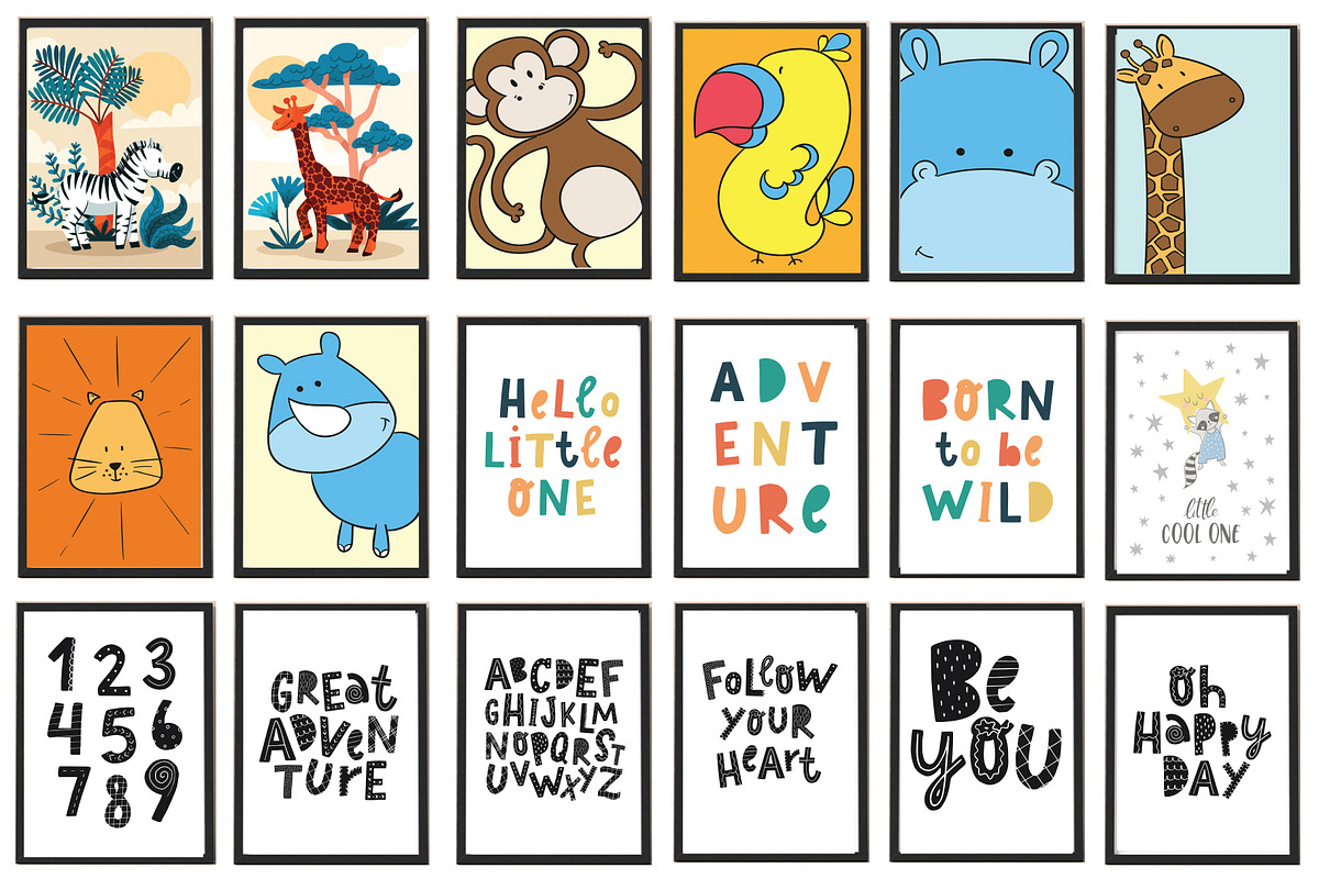 Nursery Wall At, Kids Room Wall Art, a Wallpaper Photo by Chipshpow Graphics (Photo 3 of 9)
