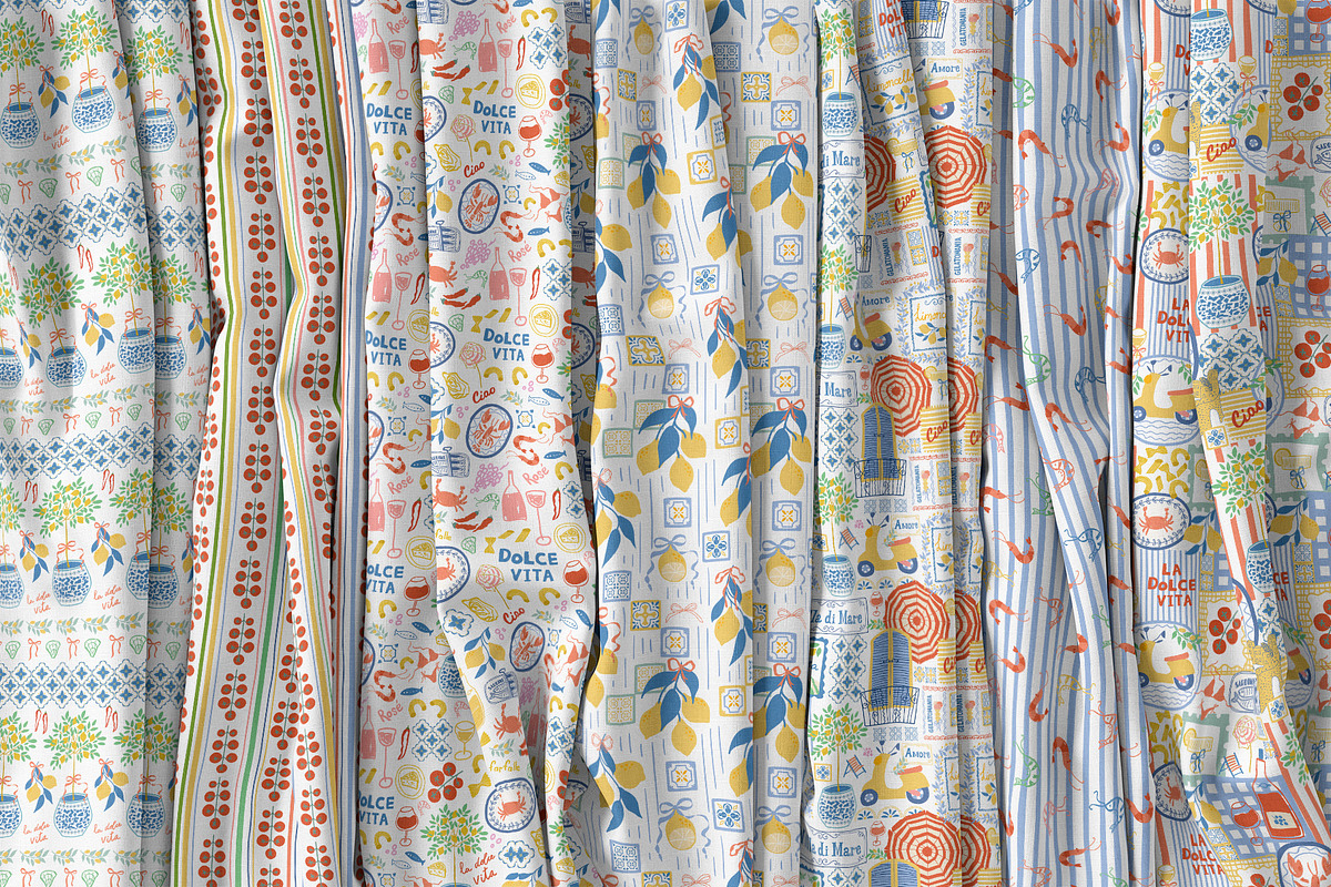 Italian summer - Dolce Vita pattern, a Pattern Graphic by Tani Kuzminka (Photo 19 of 29)