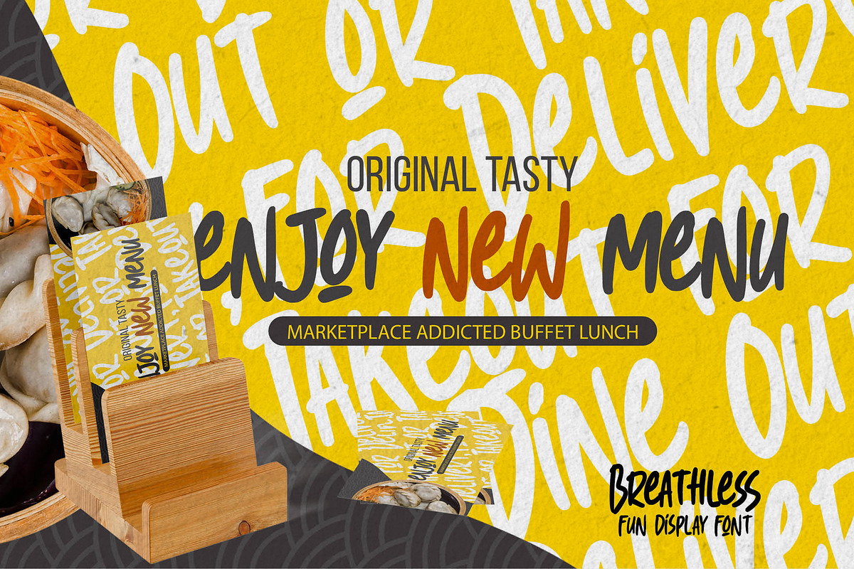 Breathless - Fun Display Font, a Font by Gassstype (Photo 5 of 8)