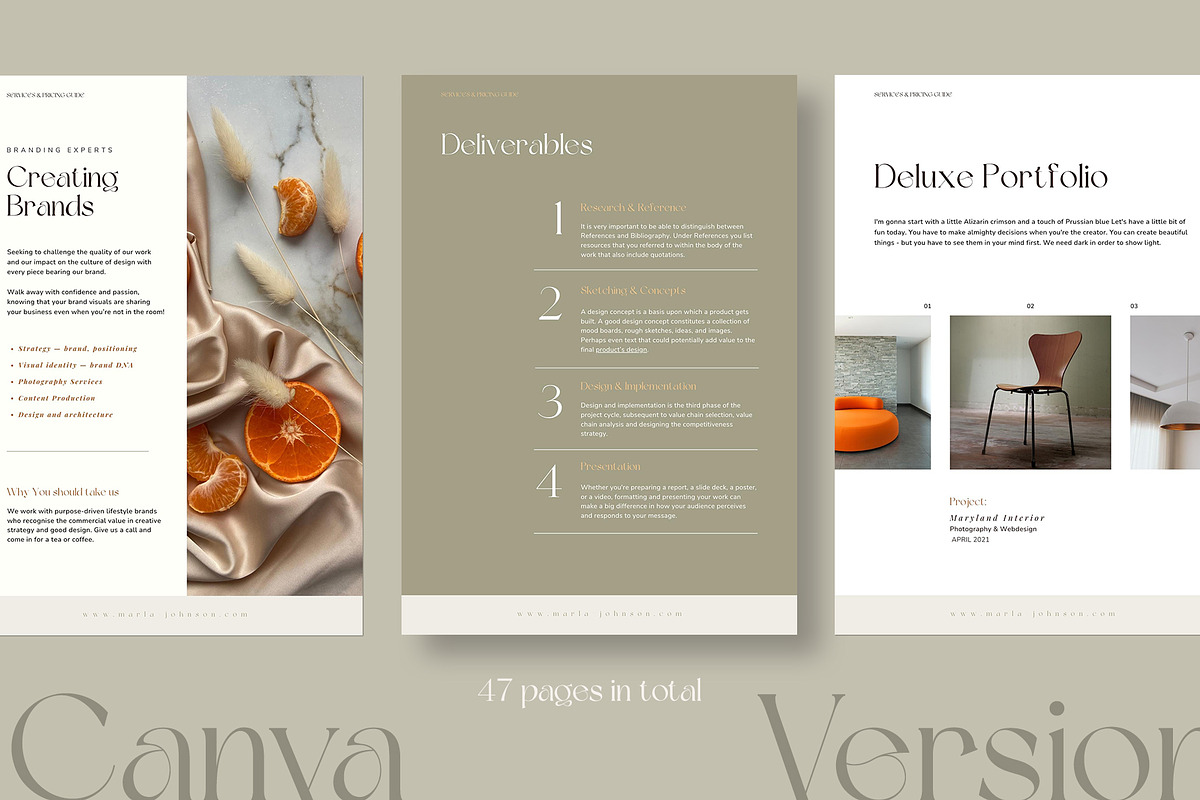 Services and Pricing Guide CANVA, a Brochure Template by Imagination Area (Photo 3 of 9)