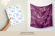 Soccer Toile de Jouy Pattern, a Background Graphic by Hughes Studio (Thumbnail 5 of 8)