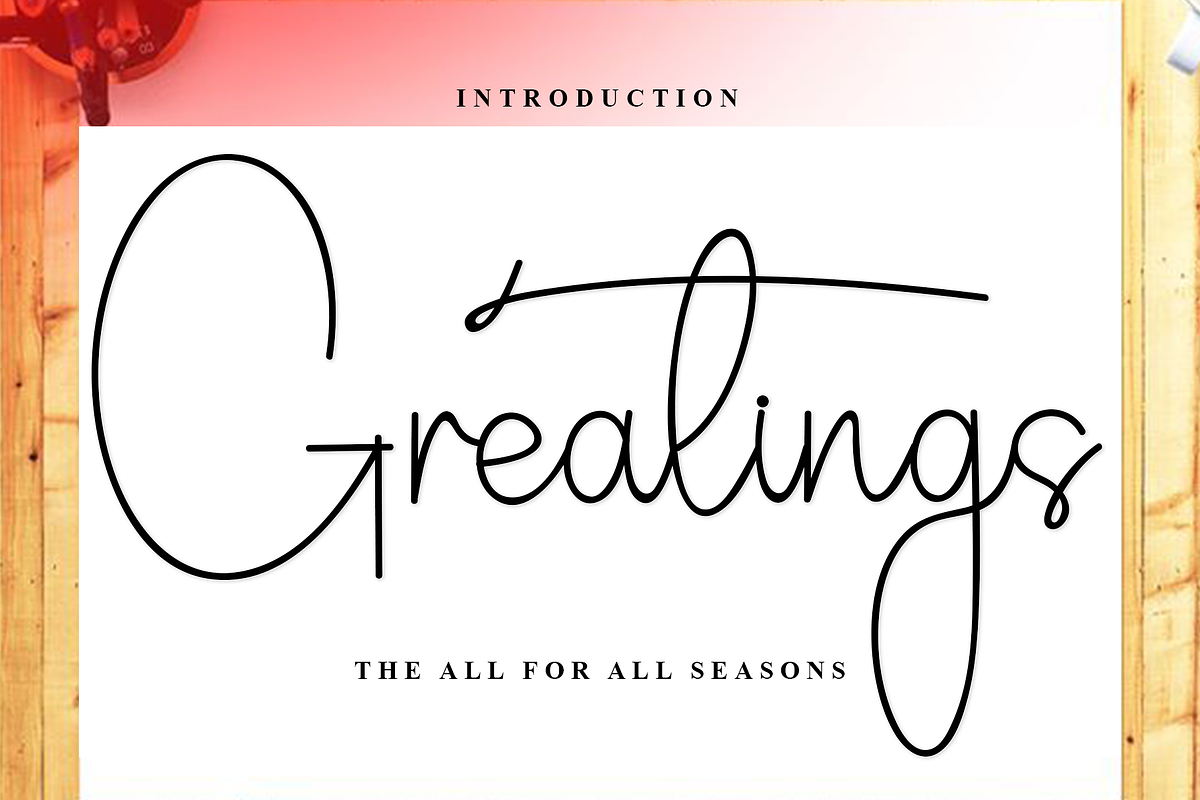 Greatings, a Handwritten Font by FreshTypeINK (Photo 1 of 8)
