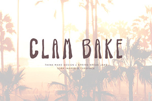 Clam Bake - Surf Font