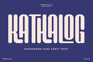 Kathalog - Condensed Sans Font, a Sans Serif Font by Say Studio
