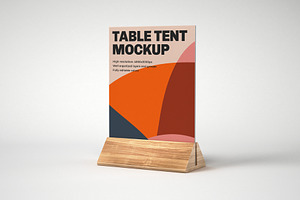 Table Tent And Sign Mockup Set