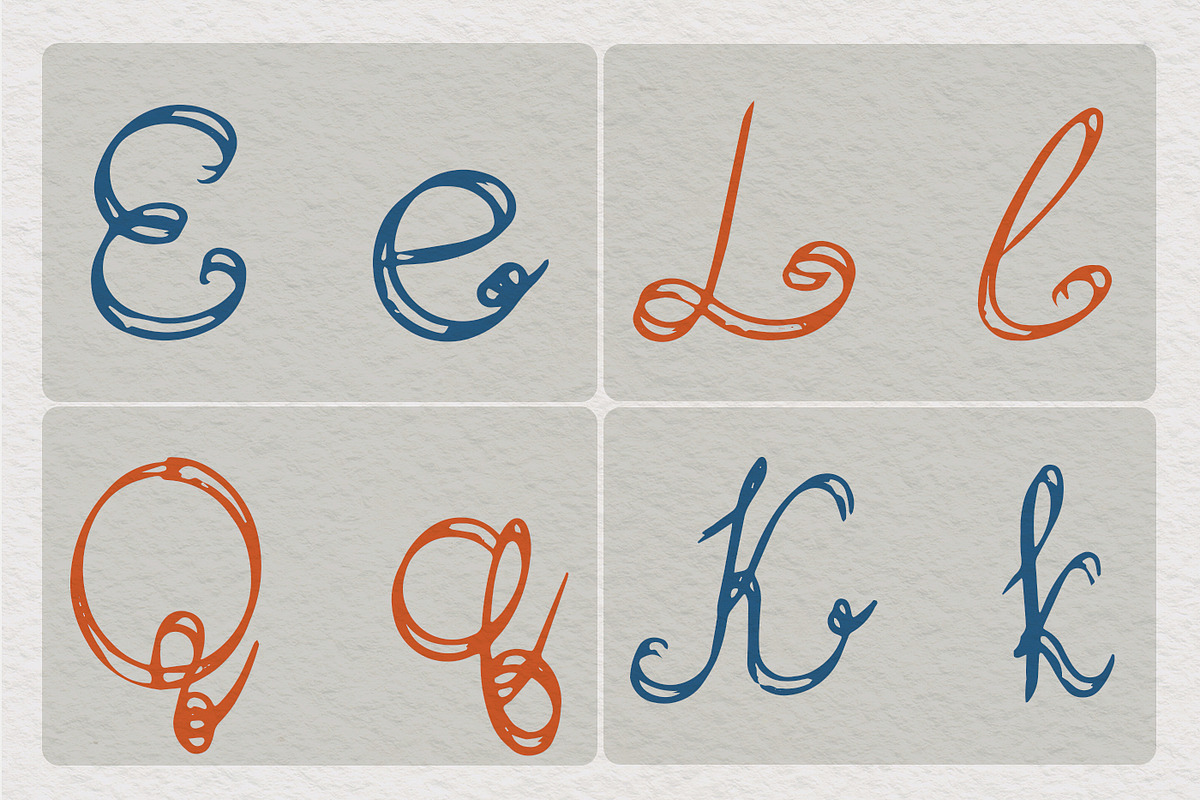 QUALIRVEY fanky curvy font, a Script Font by CHIMERA (Photo 4 of 9)