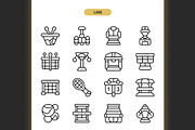 Tennis Court Icons, an Icon by Spacepixel Creative (Thumbnail 2 of 3)