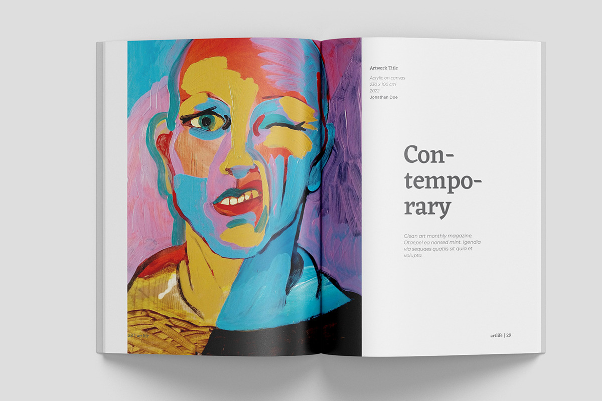 A5 Art Exhibition Catalog, a Magazine Template by Bookrak Graphic Design (Photo 8 of 12)