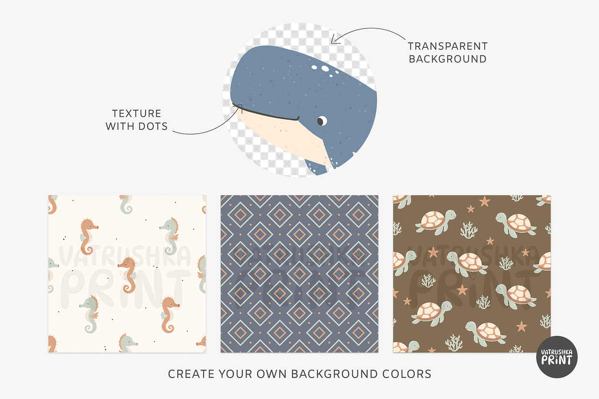Seamless patterns for kids fabric, a Pattern Graphic by vatrushkaprint_store (Photo 4 of 10)
