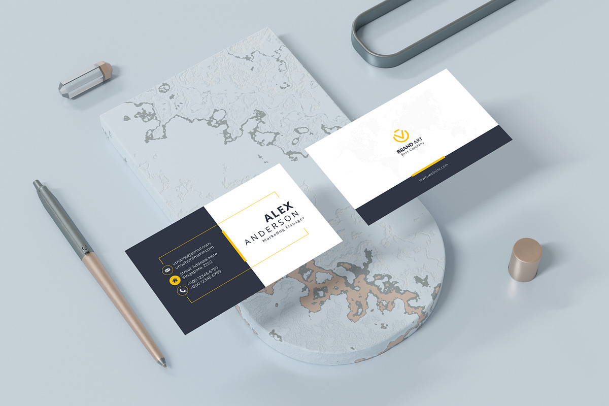 Creative Modern Business Card, a Business Card Template by DreamStudio-eg