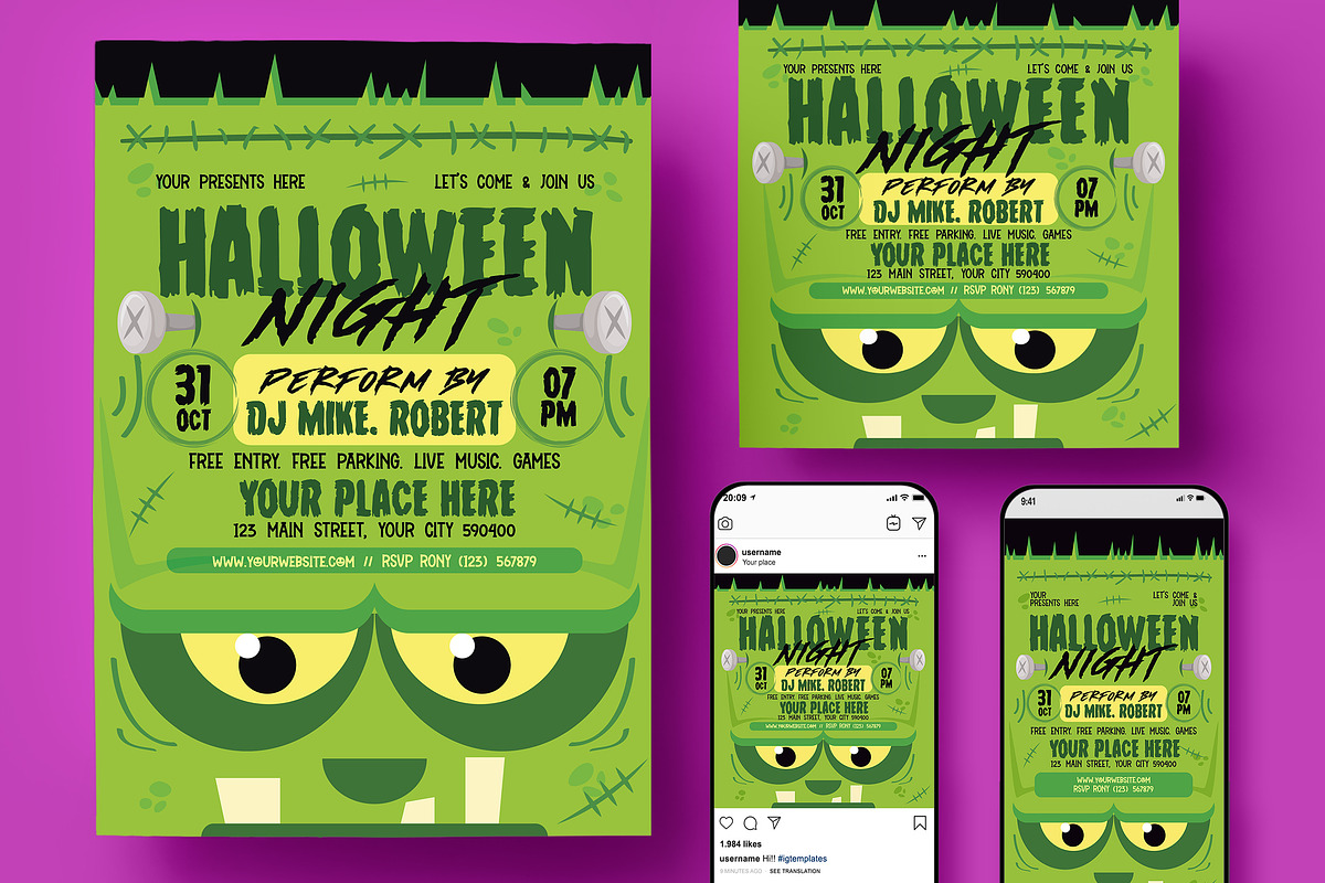 Halloween Night Flyer, a Flyer Template by Creativestoree (Photo 1 of 5)