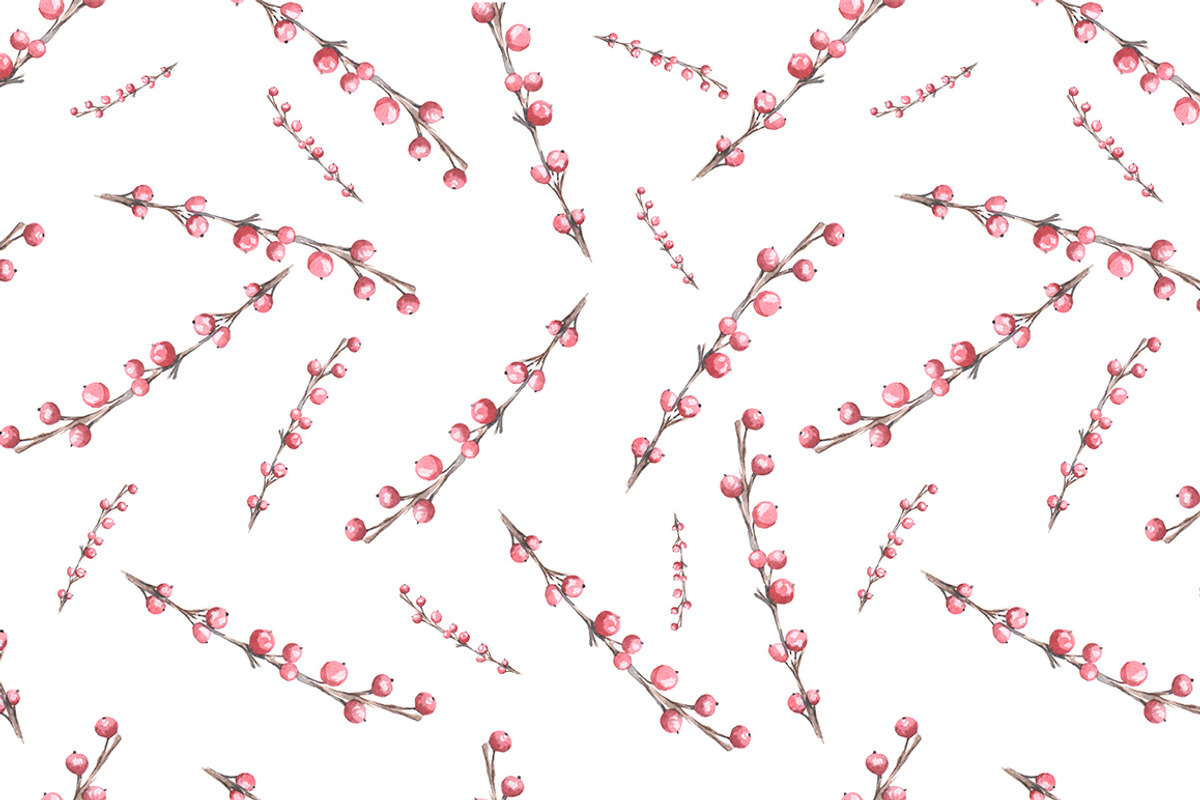 Watercolor christmas set, a Background Graphic by lycka (Photo 4 of 4)