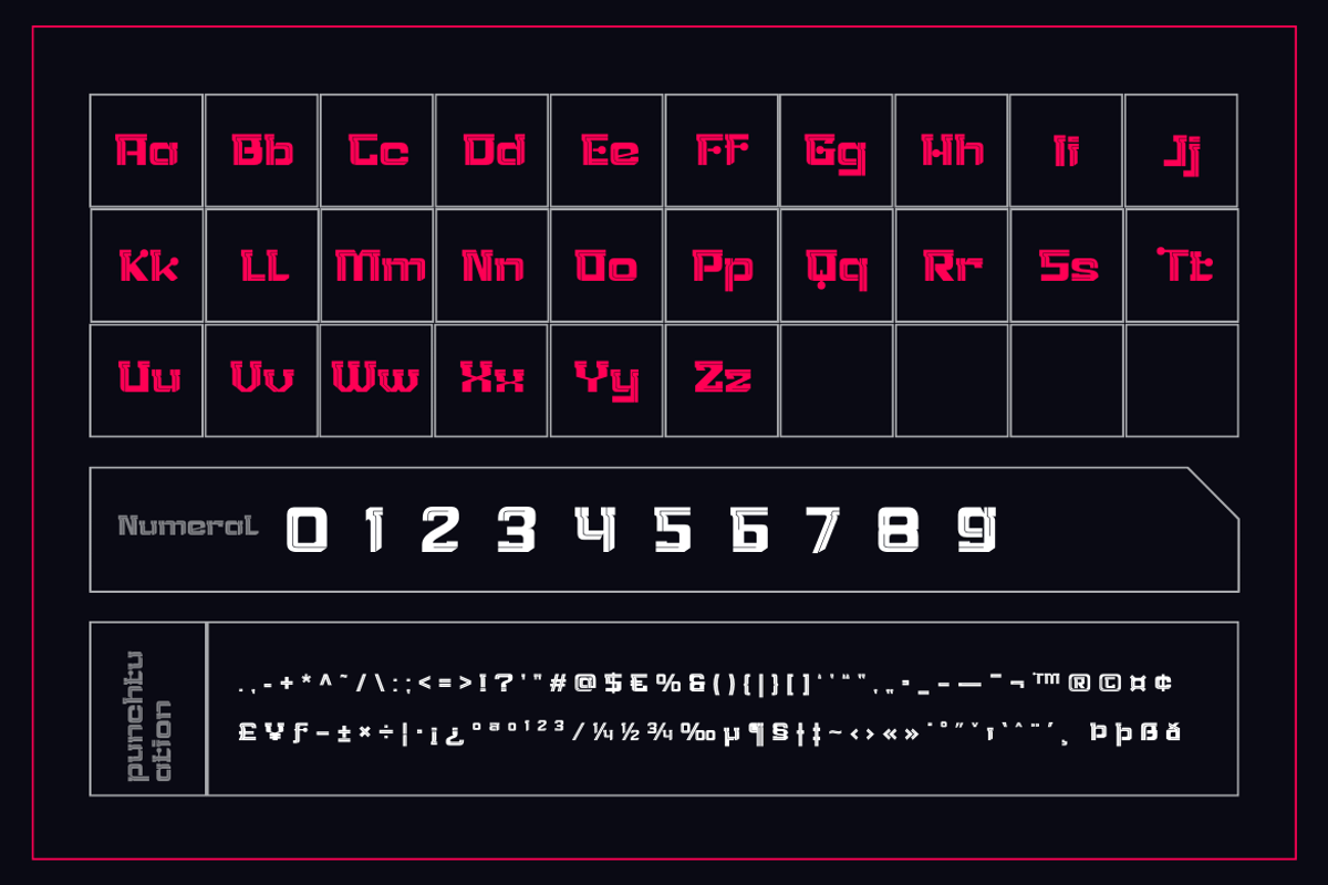 Gunec | Futuristic Font, a Serif Font by twinstd (Photo 11 of 13)