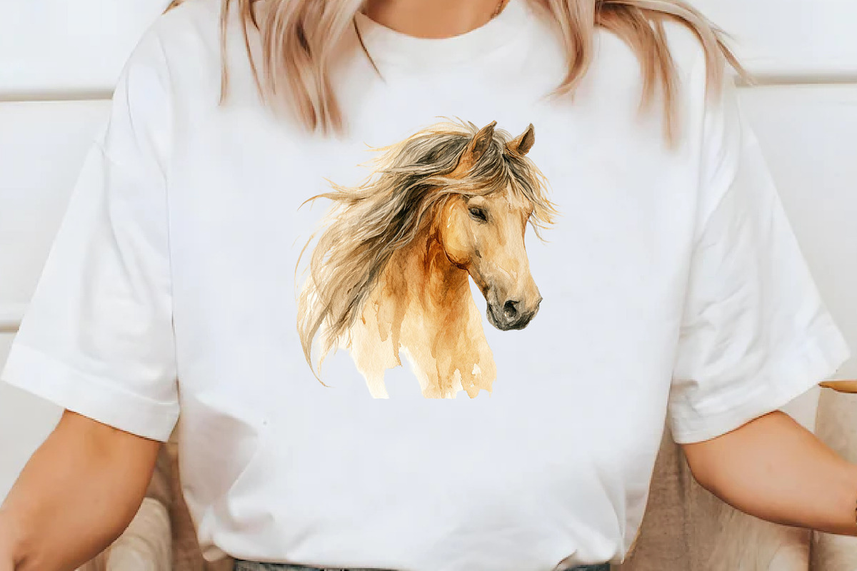 Watercolor Horse Clipart, an Illustration by Designworld (Photo 7 of 8)
