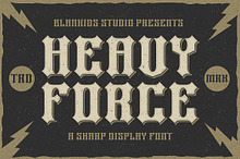 Heavy Force a Sharp Display Font