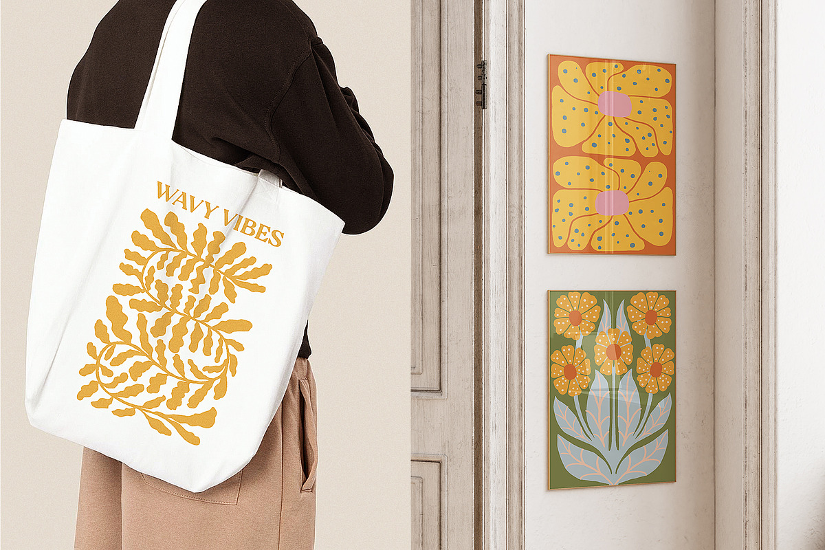 Retro Posters Groovy Flower Market, a Decorative Illustration by Ayya Studio (Photo 9 of 16)
