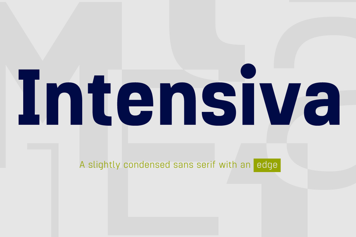 Intensiva Font Family, a Sans Serif Font by Graviton Font Foundry (Photo 1 of 6)