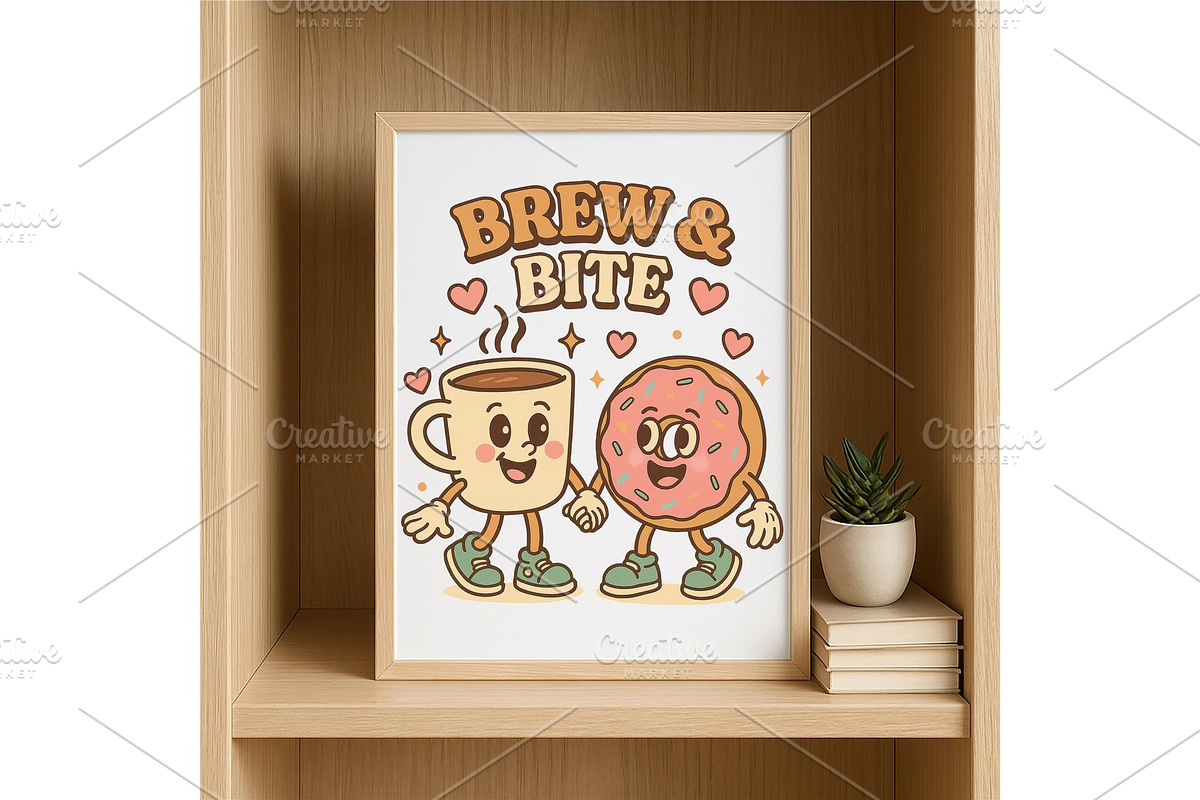 Personalize Brew & Bite Coffee Donut, a Background Graphic by LaseredNinja (Photo 3 of 7)